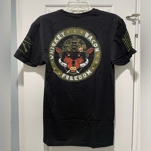 Grunt Style Smells like Freedom Whiskey Bacon Freedom Men’s Short sleeve t-shirt